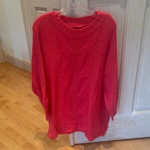 Cozy Fuschia Cable Knit Sweater